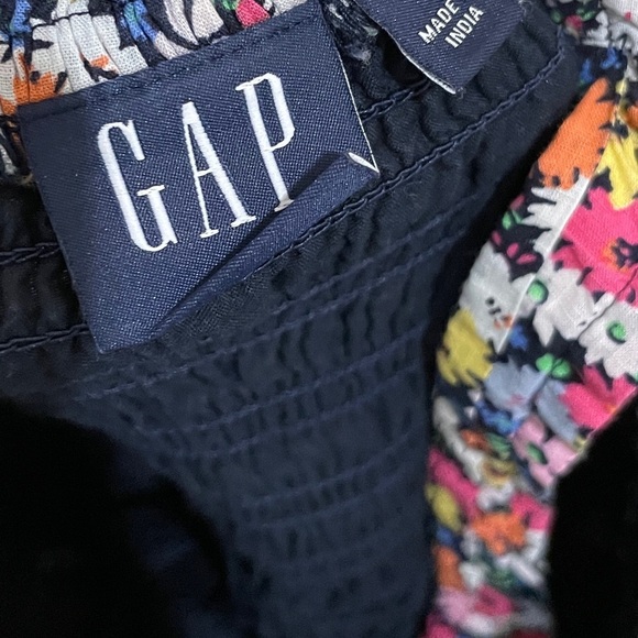 GAP Floral Midi Smocked Dress - Multicolor Size Large - Picture 7 of 8